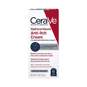 CeraVe Hydrocortisone Anti-Itch Cream  For Minor Skin Irritations & Rashes - 28g